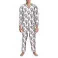 thumbnail image 3 of Yiaed Tulips Flowers Print Men’s Pajamas Set - Long Sleeve Button Down Sleep Shirt and Pajama Bottoms Sleepwear Set Mens Pjs Sets Men's Pajama Bottoms-Large, 3 of 7