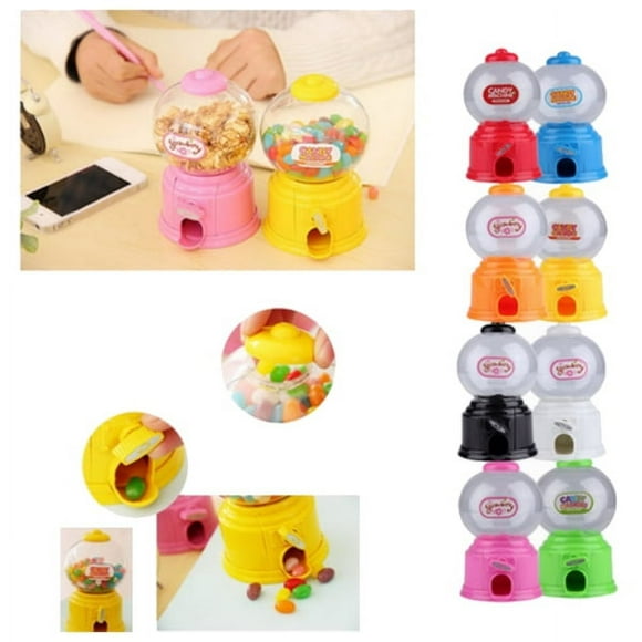 Mini Machine à Bonbons Mignons Distributeur de Boules de Gomme à Bulles Tirelire Jouet pour Enfants Multicolore Aléatoire, Environ 14,5 x 8,7 cm, 1 x Machine à Bonbons Distributeur de Boules de Gomme à Bulles Tirelire, Multicolore Aléatoire