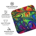thumbnail image 3 of Lsque Pride Rainbow Pattern 4" Drink Coasters Set of 4, PVC Leather Absorbent Coasters, Table Coaster Set Decorative Coffee Cup Coasters Housewarming Gift -Square, 3 of 6
