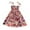 Coffee, variant on Gunia Little Girls Summer Dress Bohemian Floral Sleeveless Rainbow Beach Sunress With Necklace Sundress For Holiday Beach Dress For Girls 1-9 Years