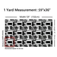 thumbnail image 3 of Manfei Black White Gray Fabric by the Yard (2 Yards), Geometric Square Decorative Fabric by the Yard, Contemporary Abstract Sewing & Crafting Fabric, Luxury Bedroom Decoration, 3 of 6
