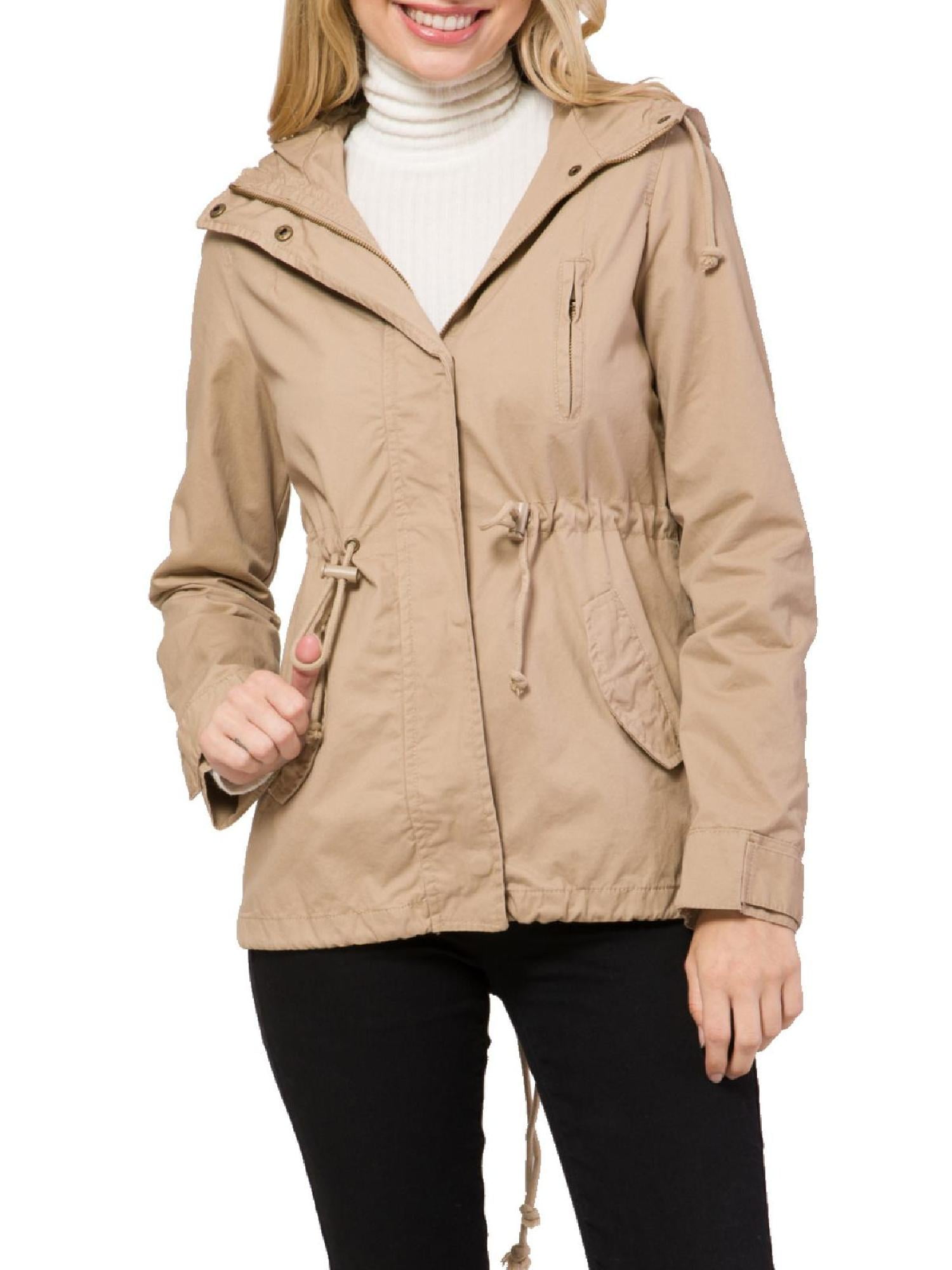 mixmatchy women's casual lightweight military safari anorak utility jacket