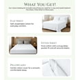 thumbnail image 3 of ROYALE LINENS 100% Organic Cotton Twin Sheet Set - 16" Deep Pocket Bed Sheets - Eco Friendly White Bed Sheets - Sábanas Twin - 1 Flat, 1 Fitted & 1 Pillowcases - White Sheet Set - Cotton Bedding Sets, 3 of 9