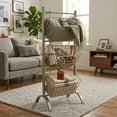 thumbnail image 3 of Contemporary Home Living 36" Silver Hand Crafted 3 Tier Storage Wire Rack, 3 of 8
