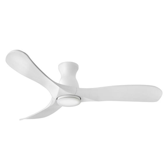 903456FWW-LDD Hinkley Lighting Swell Flush Illuminated - 3 Blade Ceiling Fan with Light Kit In Modern Style-12.75 Inches Tall and 56 Inches Wide-Matte