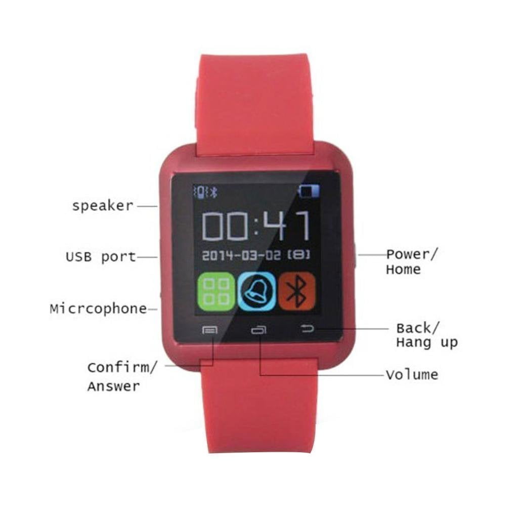 u8 smartwatch red