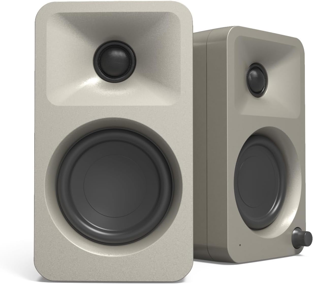 Kanto ORAME 100W Powered Reference Desktop Computer Speakers with Bluetooth 5.0 and USB-C Input | Bi-Amplified | 100 Hz Automatic Crossover | Reference Quality Sound | Pair | Moon