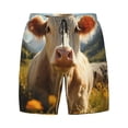 thumbnail image 4 of Lsque Mens Swim Trunks Sunflower Cow Pasture Pattern - Bathing Suit Compression Liner - Beach Swim Shorts Swimwear - (S-3XL) - Stretch Quick Dry -Medium, 4 of 9