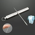 thumbnail image 4 of Titanium Alloy Portable Toothpick With Aluminum Storage Tube 2 Pack Titanium Toothpicks And Integrated Aluminum Case, Dual-Ended Design For Oral Cleaning And Fruit Skewering, Safe, 4 of 5