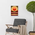 thumbnail image 2 of Tokyo Sunrise Minimalist Industrial Red Black Artwork Framed Wall Art Print A4, 2 of 4