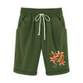 thumbnail image 1 of Top and Shorts Sets for Women, Womens Elastic Waist Printing Drawstring Shorts, 1 of 3