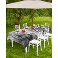 thumbnail image 4 of Birch Tree Black White Forest Rectangle Tablecloth with Zipper,Waterproof Table Cloth with Umbrella Hole Patio Tablecloths for Outdoor Tables,Vintage Oil Painting Art Washable Spillproof Table Cover, 4 of 6