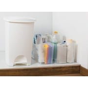 Mainstays 12 Qt Clear Plastic Storage Bin Organizer with Carrying Handles, Narrow Rectangular Utility Container for Pantry, Closet, Cabinet and Shelf Storage