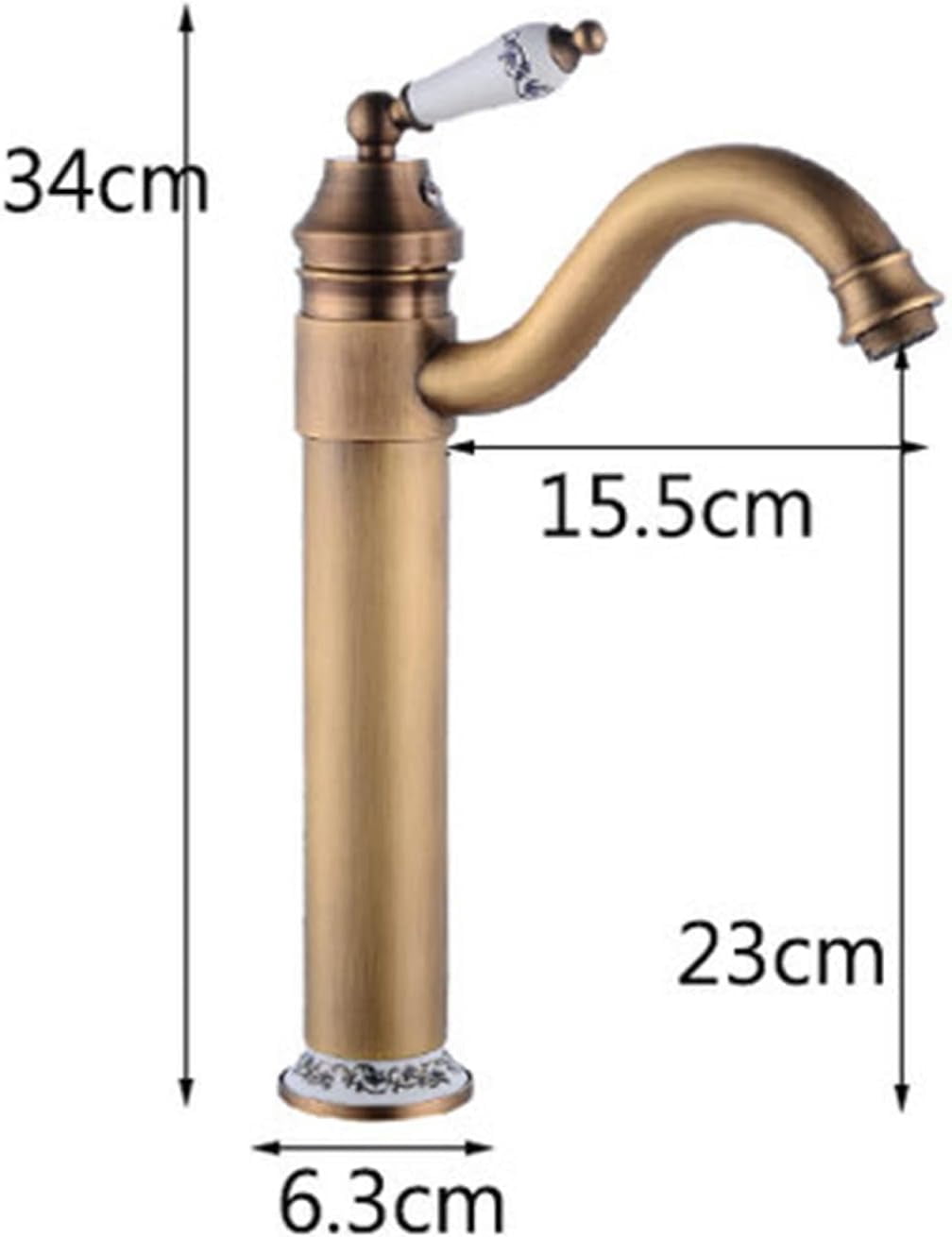 Vintage Bathroom Faucet, 360° Swivel Bathroom Vanity Faucet, Cold Hot Mixer Vintage Vanity Tap, Bathroom Sink Faucet Single Handle, Black
