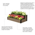 thumbnail image 6 of Everbloom Cascade Wallside Raised Garden Bed Brown 45" L x 24"/12" W x 7"/14" H, 6 of 8