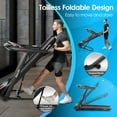 thumbnail image 3 of Gymax Tapis Roulant Électrique Pliable 4.75HP avec Contrôle Vocal et Application, 3 of 10