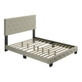 thumbnail image 6 of Boyd Sleep Chloe Off White Linen King Size Fully Upholstered Platform Bed Frame with Adjustable Headboard, 6 of 14