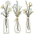 thumbnail image 1 of Modern Metal Flower Wall Art Decorative Stickers Natural Botanical Home Interior Design Minimalist, 1 of 5