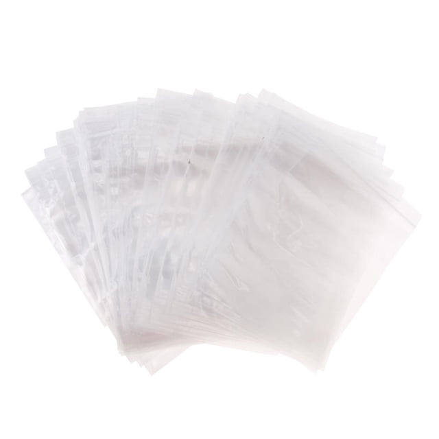 100P PE Bolsas transparentes Bolsa con cierre de agarre resellable, 11*16 a 15*22 cm de espesor × 17cm Zulema Bolsas transparentes