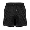 thumbnail image 2 of Oyolan Men's Drawstring See Through Beach Shorts Underwear Swim Trunks Watershort Quick Dry Pants Black M, 2 of 7
