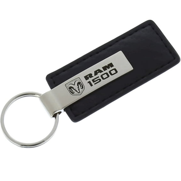 Dodge RAM 1500 Keychain & Keyring - Carbon Fiber Texture Leather