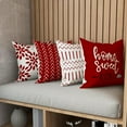thumbnail image 6 of Christmas Pillow Covers 20x20 Modern Sofa Throw Pillow Cover, Decorative Outdoor Linen Fabric Pillow Case for Couch Bed Car (Red, 20x20,Set of 4), 6 of 6