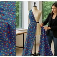 thumbnail image 5 of Soimoi Blue Cotton Poplin Fabric Mix Fruit Print Sewing Fabric Yard 42 Inch Wide, 5 of 7