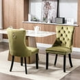 thumbnail image 6 of Solid Wood Leg Dining Chair With Velvet Upholstery, 2, Olive, Sw2001ol - Frame & Luxury Look Contemporary Upholstered Pair, 2, Comfortable Elegant Style, 6 of 6
