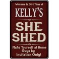 thumbnail image 1 of KELLY'S She Shed Red Sign Lady Cave Sign 16 x 24 Matte Finish Metal 116240088070, 1 of 1