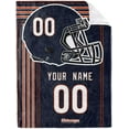 thumbnail image 2 of Chicago Blanket Gifts for Men Women Boy Throw Blanket Custom Name and Number, 2 of 5
