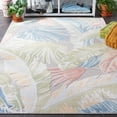 thumbnail image 3 of SAFAVIEH Sarasota Olivia Botanical Indoor/Outdoor Area Rug, Light Green/Beige, 5'3" x 7'7", 3 of 13