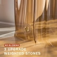 thumbnail image 3 of Heavy Duty Shower Curtain Liner, 100% EVA Clear Shower Curtain and Liner 2-in-1, 72x72 Luxury Plastic Weighted Bathroom Cobble Shower Liner, 12 Rustproof Grommets & 3 Heavyweight Stones, 3 of 4