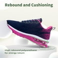 thumbnail image 2 of Women's Walking Shoes Slip On Tennis Athletic Gym Running Sneakers RoseRed Size 8, 2 of 6