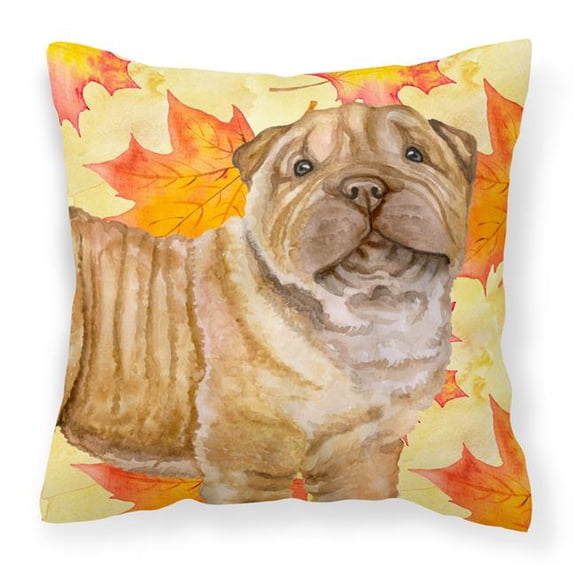 Shar Pei Puppy Fall Fabric Decorative Pillow