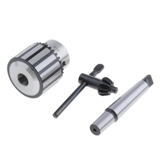 Keyless Drill Chuck With MT2 Arbor - Self-Tightening, 1/32" To 1/2" Capacity, For Lathe & Drill Press