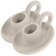 thumbnail image 3 of Zoyueyie 2pcs Stylish Household Ceramic Art Simple Candle Holder Restaurant Table Adornment, 3 of 10
