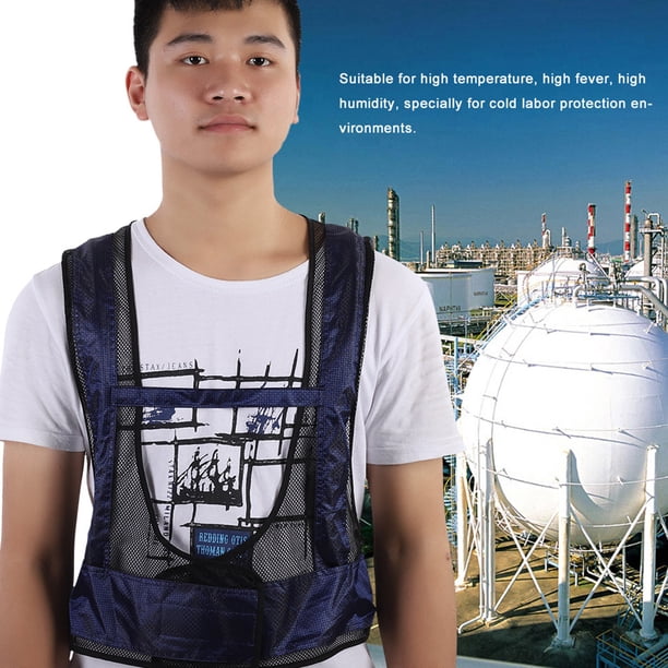 Chaleco De Enfriamiento De Aire Comprimido Duradero Ajustable Libremente, Chaleco De Aire Acondicionado, Azul Para Alta Temperatura Alta Fiebre Alta Humedad OTVIAP Air Compressed Cooling Vest