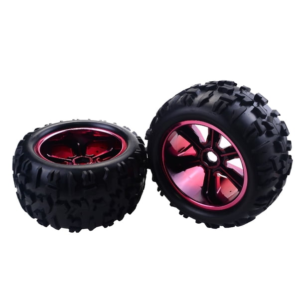 Neumáticos de goma para HSP 1/8 RC Truck - 2 Rojo Hugo Neumático de camión monstruo RC