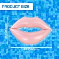 thumbnail image 2 of PinkGiant Swimming Lips Pool Float – 43.3 x 31.5 Inch Giant Pink Lips Pool Float Adult Water Lounger Big Inflatable Mouth Print Row Water Toy Rest Pink, 2 of 6