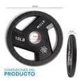 thumbnail image 4 of Disco Olímpico Atom Uretano 10 lb (4.53 kg) | Profesional negro, 4 of 6