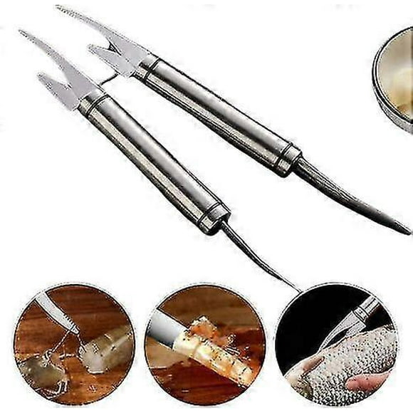 Shrimp Line Knife Shrimp Peeling Tools Stainless Steel Lobster Fish Cleaning Shrimp Intestines Device Shrimp Line Fish Maw Knife 5 In 1