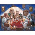 thumbnail image 2 of Manning, Ruane 32x25 Black Ornate Wood Framed with Double Matting Museum Art Print Titled - Poker Dogs, 2 of 4