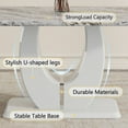 thumbnail image 6 of JUFU Dinner Table Set for 4, 63'' Grey Faux Marble Dining Room Table Set for 4 with PU Upholstered Chairs, Modern Rectangle Kitchen Table Chairs Set of 4, Ideal for Kitchen, Sturdy and Easy Assembly, 6 of 11