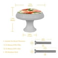 thumbnail image 5 of Peach Fluorescent Drawer Pulls: Round 4-Pack Glow-in-the-Dark Knobs for Cabinets, Wardrobes, and Dressers - Furniture Decor, Cupboard Handles, and Drawer Pulls with Screws, 5 of 6