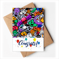 thumbnail image 1 of Graffiti Street Culture Coloré l Cartes de Mariage Félicitations Enveloppes de Voeux, 1 of 3