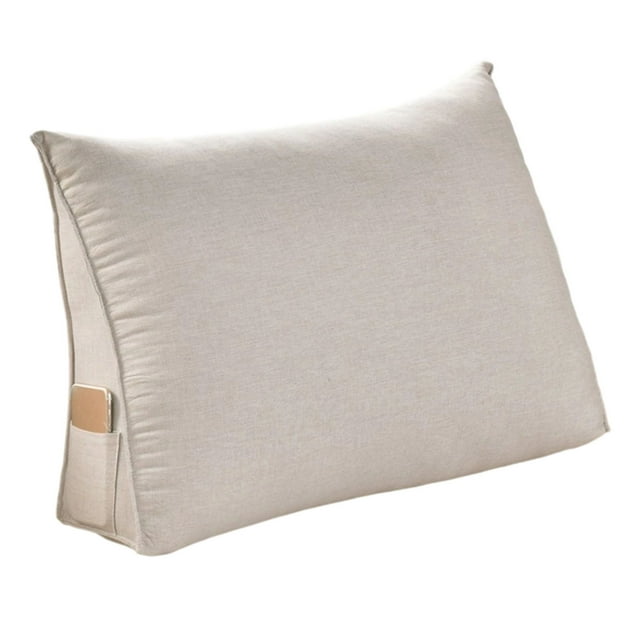 Triangular Headboard and Bed Backrest Pillow for Supportive Reading Relaxation and Comfortable Sitting