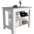 thumbnail image 2 of White Marble Kitchen Island / Ample Storage for Kitchen Organization, 2 of 3