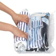 thumbnail image 1 of Scelleuse Hermétique à Compression, Sacs de Rangement sous Vide pour Couvertures, Vêtements, Literie, Oreillers, Sacs Économiseurs d'Espace Robustes et Réutilisables, avec Double Fermeture Éclair, Facile à Utiliser, Valve Triple Fermeture, 1 of 8