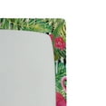 thumbnail image 3 of Ambesonne Tropical Fitted Sheet, Dreamy Flamingo Hibiscus, King Size, Hot Pink Jade Green, 3 of 5