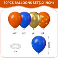 thumbnail image 2 of Globos Sowide azules y naranjas, 50 unidades, 30 cm, para decoración de fiestas, 2 of 7